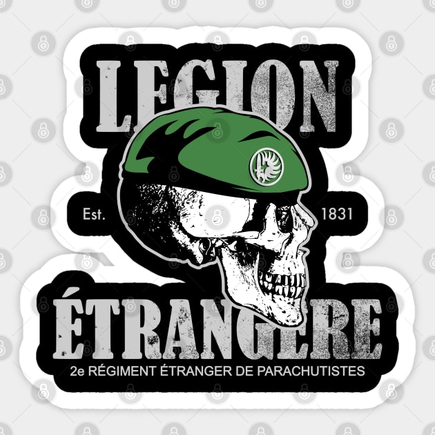 Légion Étrangère 2 REP (distressed) Sticker by TCP